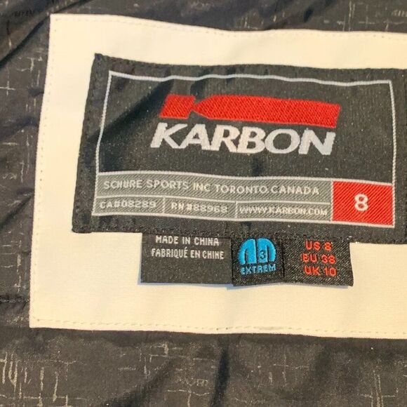 Karbon womens' winter jacket, Sz 8, EUC, white, blk, ski, board, outdoor sports - Picture 7 of 15